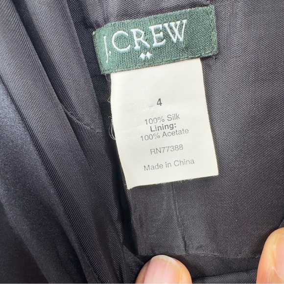 j. Crew black silk fit flare sleeveless dress size 4 - Picture 4 of 8